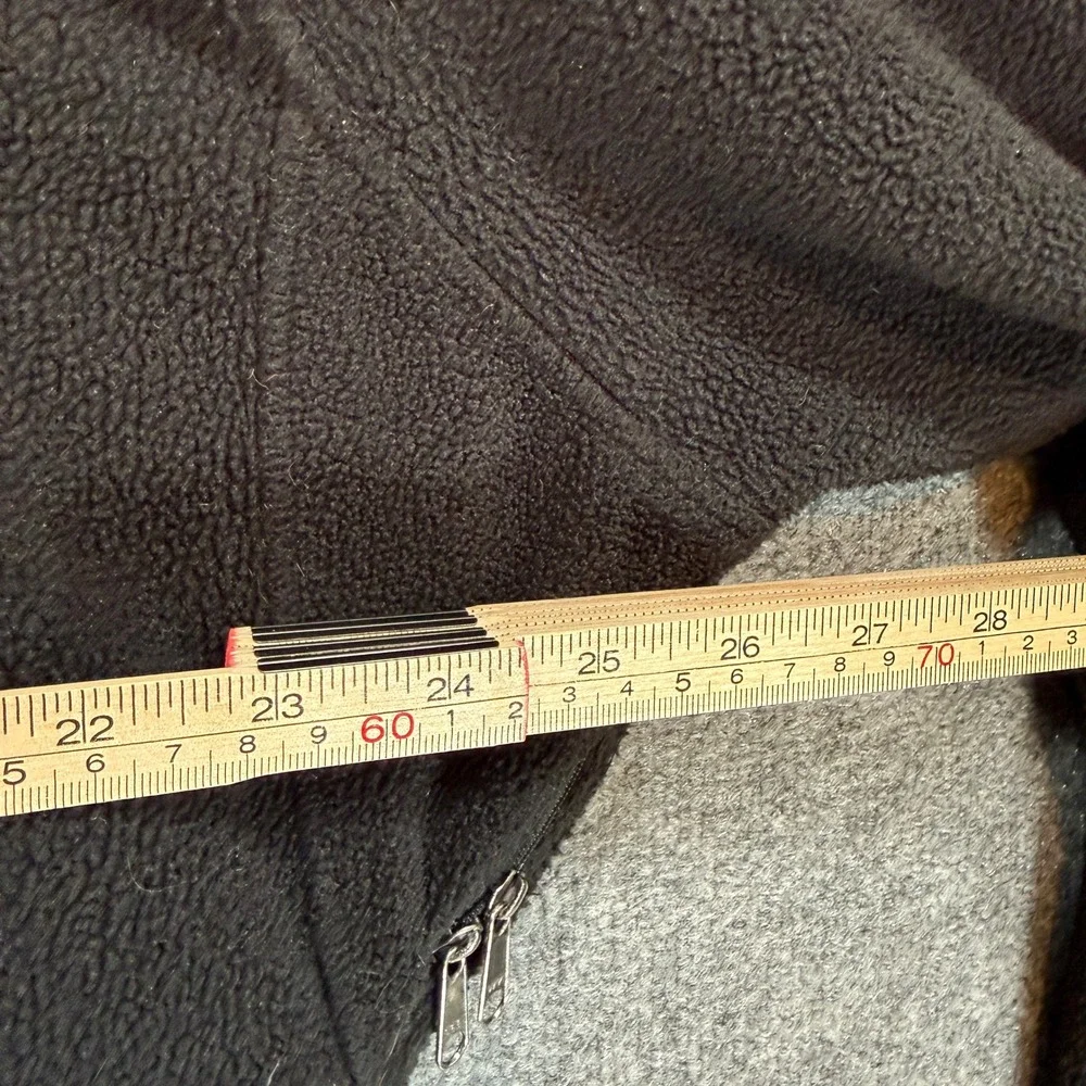 The North Face Fleece Jacket Mens Large Black Full Zip Mock Neck Outdoor Vintage